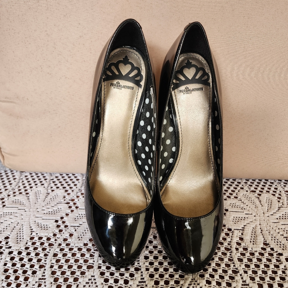 Fergalicious Black Patent Heels
